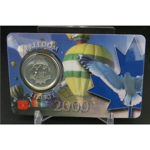 2000 Canada 25 Twenty Five Cent Quarter "Freedom"