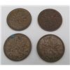 Image 1 : 4x Canadian Pennies 1947