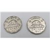 Image 1 : 2x Canadian Nickels 1949