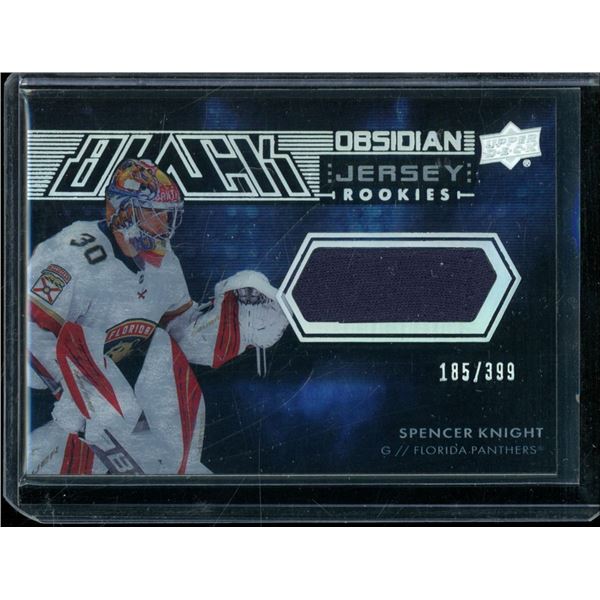 2021-22 UD Black Obsidian Rookie Jerseys #ORJSK Spencer Knight 185/399