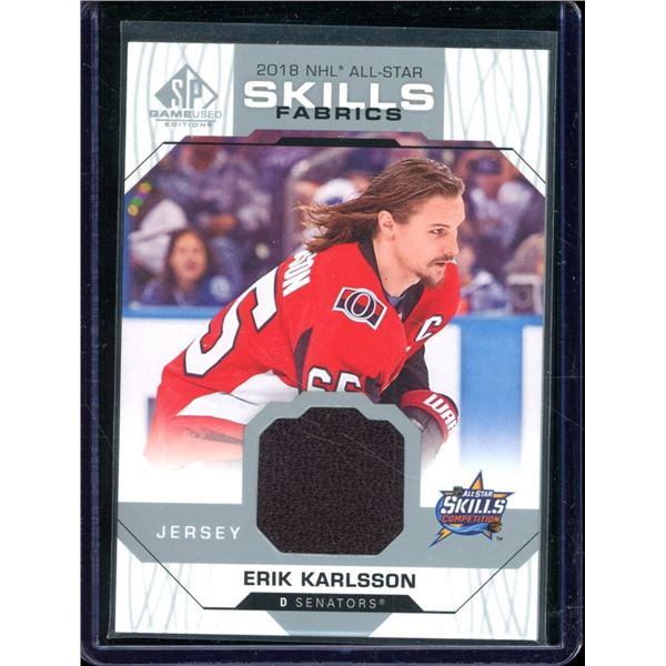 2018-19 SP Game Used '18 All Star Skills Fabrics #ASEK Erik Karlsson
