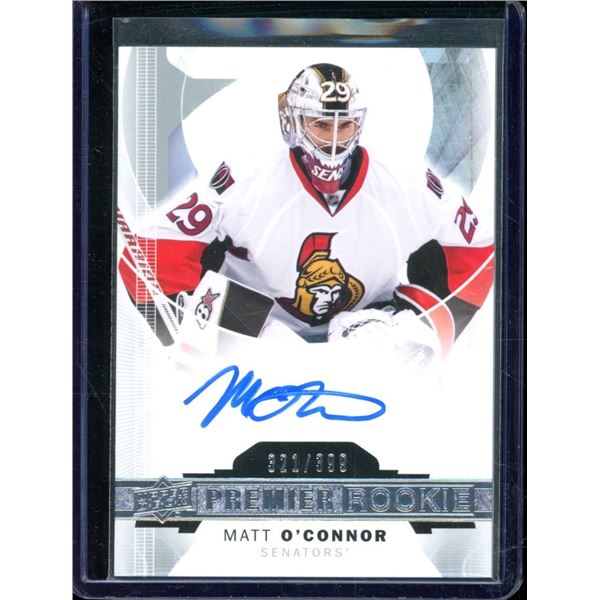 2015-16 Upper Deck Premier #62 Matt O'Connor AU RC 321/399