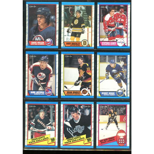 1989-90 OPC O-Pee-Chee Lot Of 9 Vintage Cards Various Teams & Players
