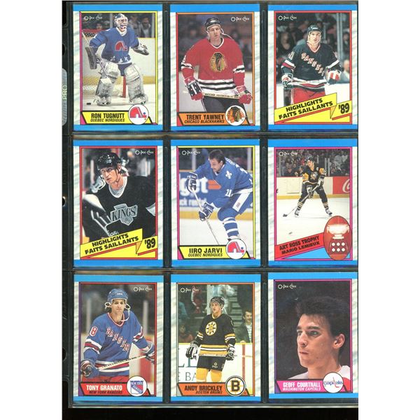 1989-90 OPC O-Pee-Chee Lot Of 9 Vintage Cards Various Teams & Players