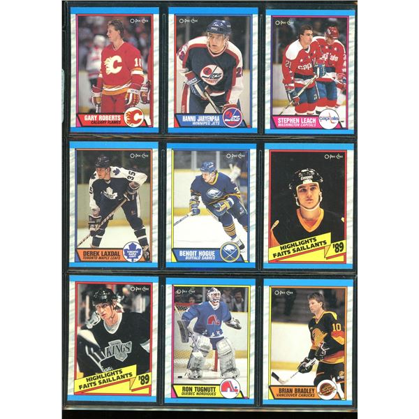 1989-90 OPC O-Pee-Chee Lot Of 9 Vintage Cards Various Teams & Players