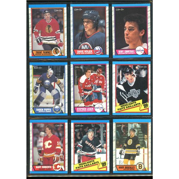 1989-90 OPC O-Pee-Chee Lot Of 9 Vintage Cards Various Teams & Players