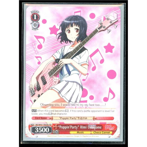 Weiss Schwarz BanG Dream Anime TCG Card "Poppin Party" Rimi