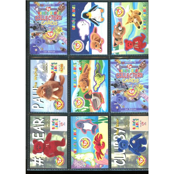 Lot Of 9 Various Beanie Babies Collector Cards