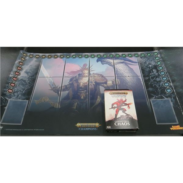 New Warhammer Playmat & Chaos Campaign Deck Sealed