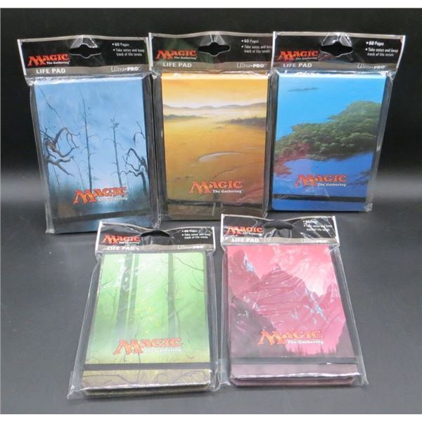 5 New Ultra Pro Life Pads -- Take notes and keep track of life totals --