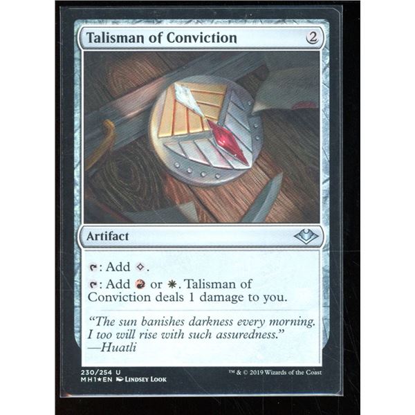 Magic the Gathering Talisman of Conviction FOIL Modern Horizons
