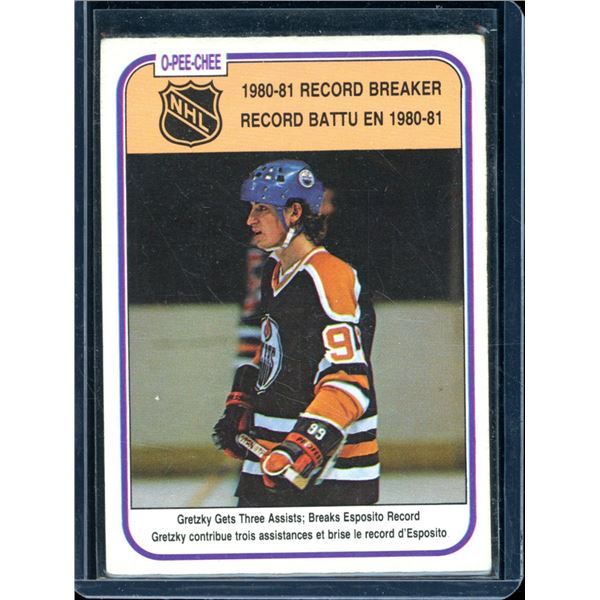 1981-82 O-Pee-Chee #392 Wayne Gretzky Record Breaker BV $50
