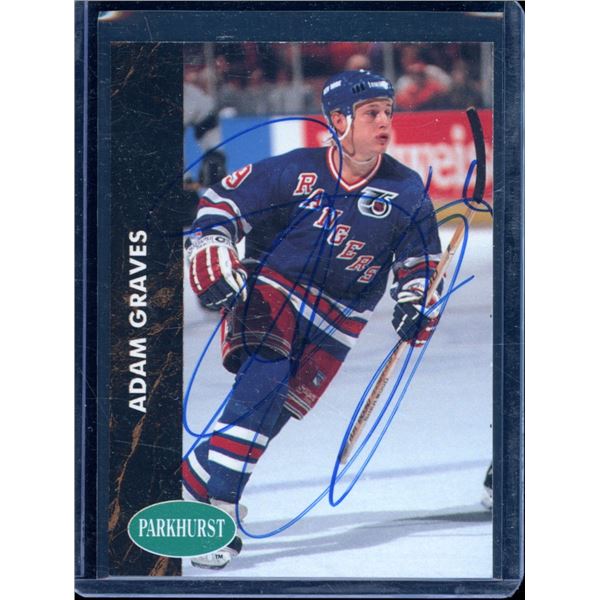 Adam Graves New York Rangers Autographed Card