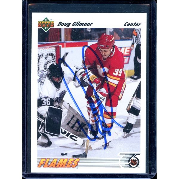 Doug Gilmour Calgary Flames Autographed Card