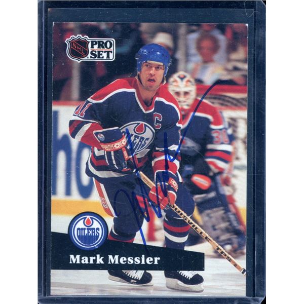 Mark Messier Edmonton Oilers Autographed Card
