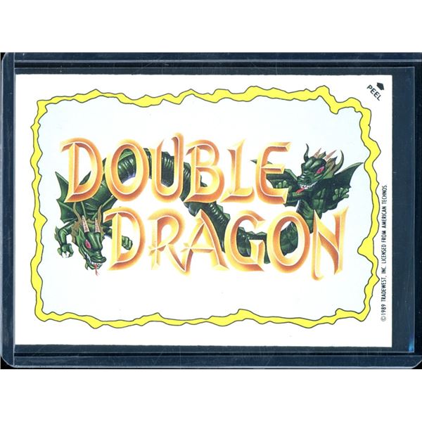 RARE 1989 OPC Nintendo Double Dragon Logo Sticker #49