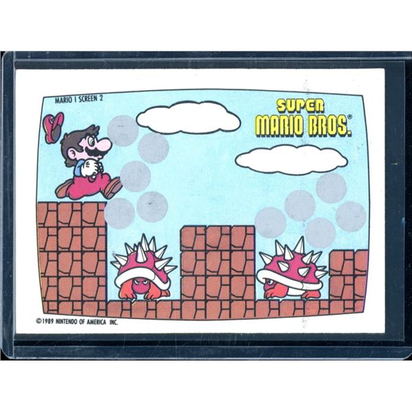 1989 Topps Nintendo Super Mario Bros Screen 2 Card Not Scratched