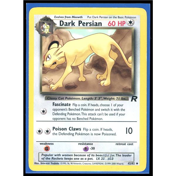 Pokemon Dark Persian - 42/82 - Uncommon - Unlimited Team Rocket