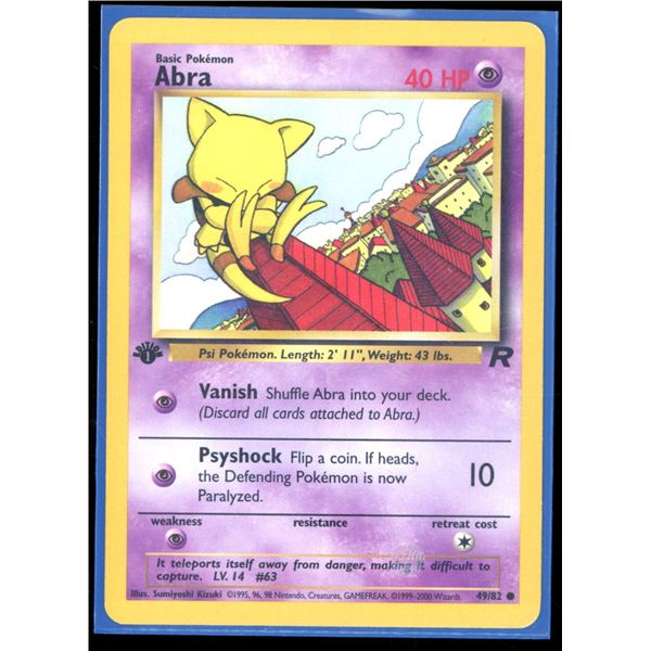 Pokemon Abra - 49/82 - Common - 1st Edition Team Rocket