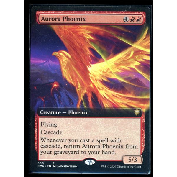 Magic the Gathering Aurora Phoenix Extended Art Commander Legends