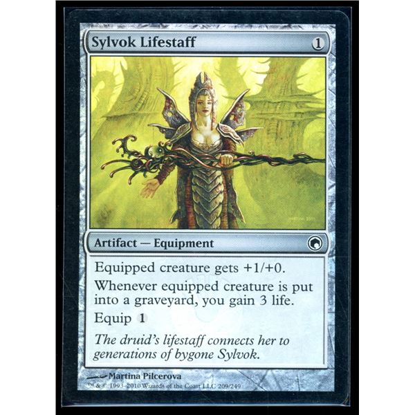 Magic the Gathering Sylvok Lifestaff FOIL Scars of Mirrodin