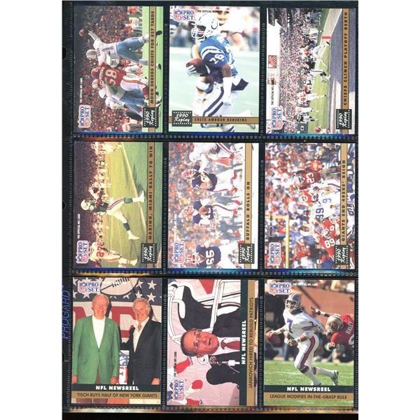 Lot of 9 Various Football Collector Cards