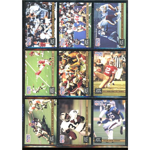 Lot of 9 Various Football Collector Cards