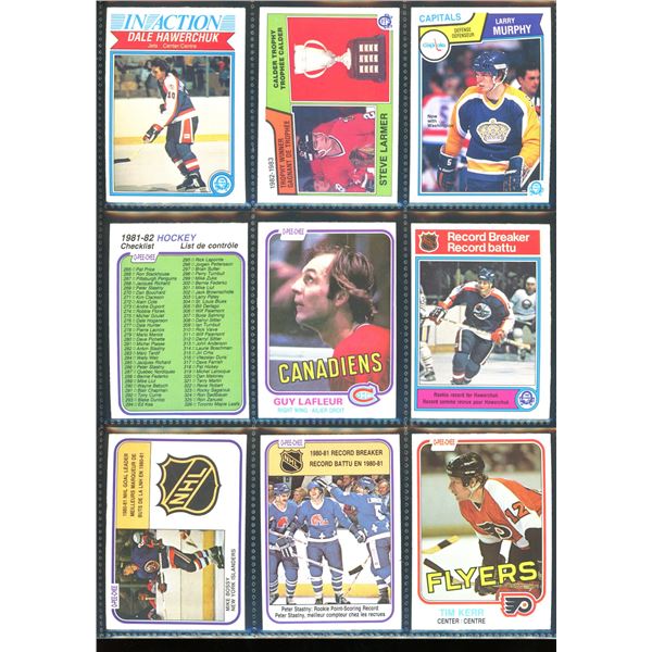 Lot of 9 Various Vintage Hockey Cards Various Teams Sets & Players