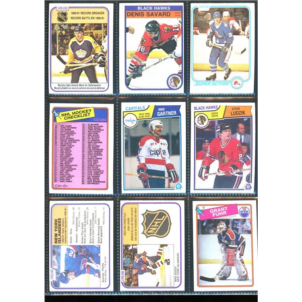 Lot of 9 Various Vintage Hockey Cards Various Teams Sets & Players
