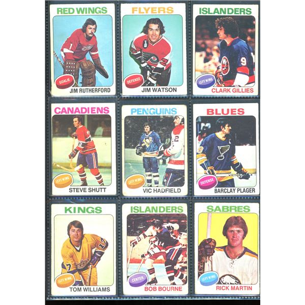 1975-76 OPC O-Pee-Chee Lot Of 9 Vintage Cards Various Teams & Players