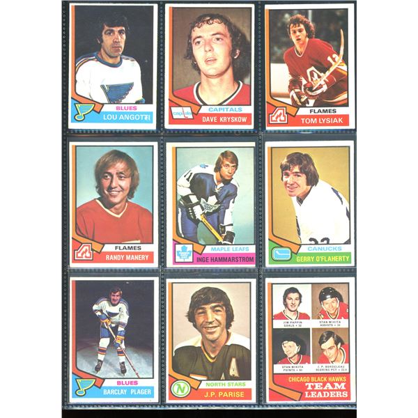 1975-76 OPC O-Pee-Chee Lot Of 9 Vintage Cards Various Teams & Players