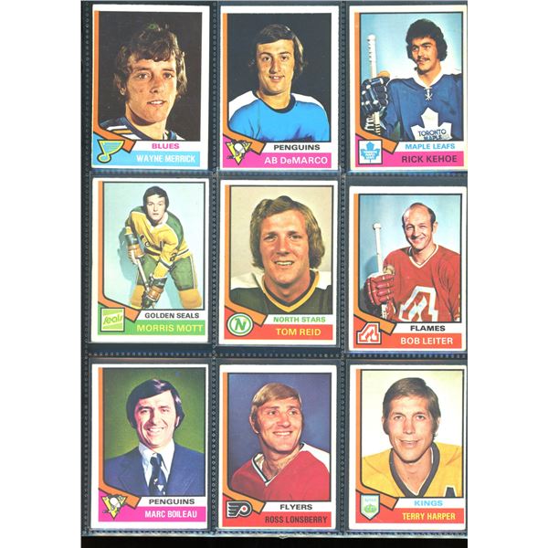 1975-76 OPC O-Pee-Chee Lot Of 9 Vintage Cards Various Teams & Players