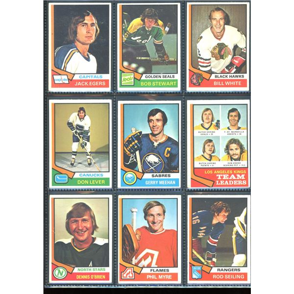 1975-76 OPC O-Pee-Chee Lot Of 9 Vintage Cards Various Teams & Players