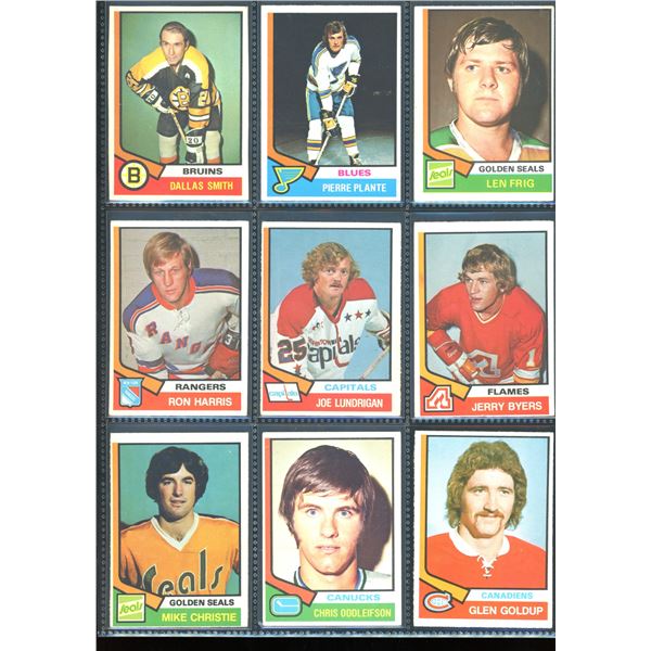 1975-76 OPC O-Pee-Chee Lot Of 9 Vintage Cards Various Teams & Players