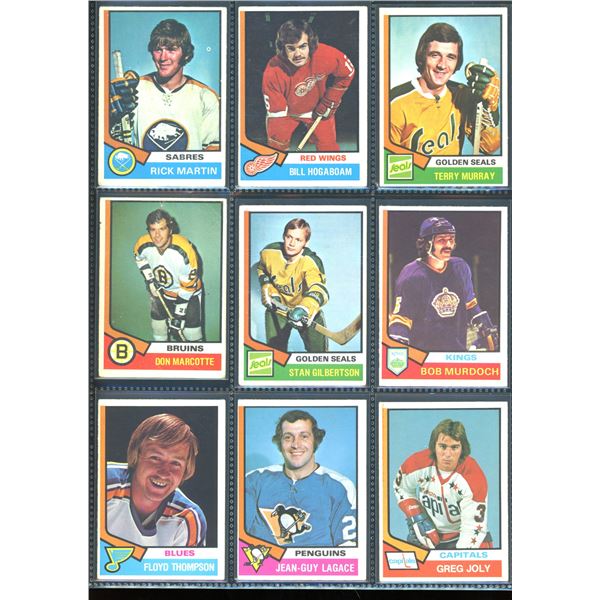 1975-76 OPC O-Pee-Chee Lot Of 9 Vintage Cards Various Teams & Players