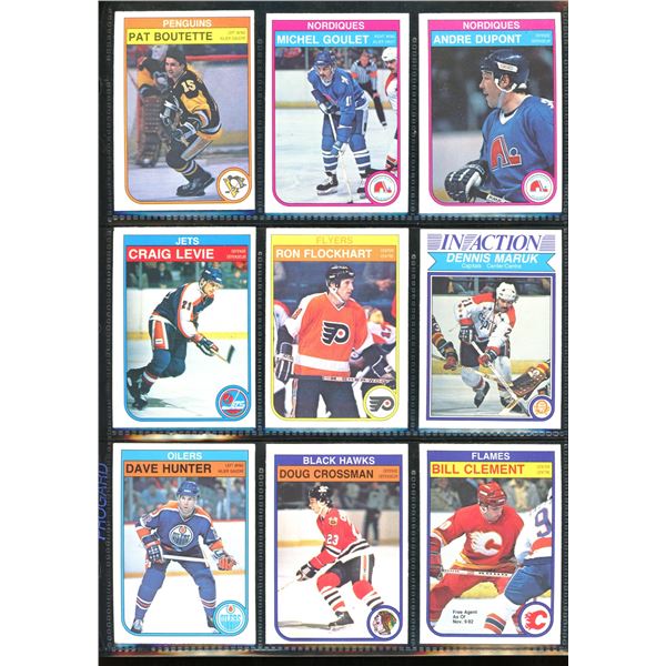 1982-83 OPC O-Pee-Chee Lot Of 9 Vintage Cards Various Teams & Players