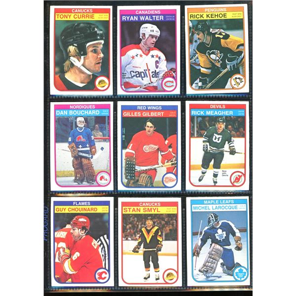 1982-83 OPC O-Pee-Chee Lot Of 9 Vintage Cards Various Teams & Players