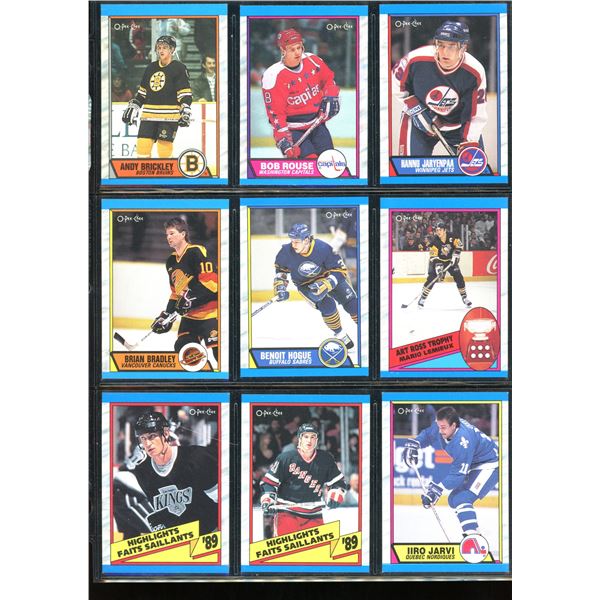 1989-90 OPC O-Pee-Chee Lot Of 9 Vintage Cards Various Teams & Players