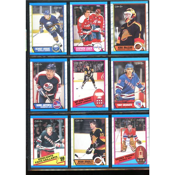 1989-90 OPC O-Pee-Chee Lot Of 9 Vintage Cards Various Teams & Players