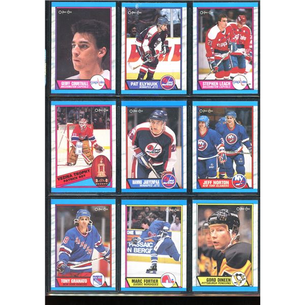 1989-90 OPC O-Pee-Chee Lot Of 9 Vintage Cards Various Teams & Players