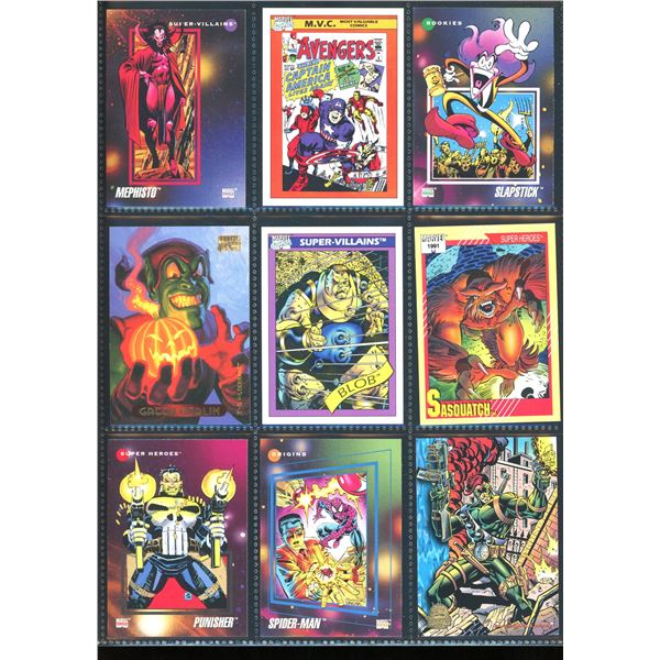 Lot Of 9 Various Marvel Collector Cards