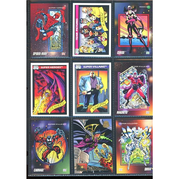 Lot Of 9 Various Marvel Collector Cards