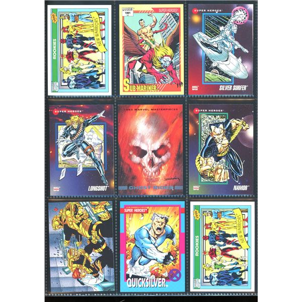 Lot Of 9 Various Marvel Collector Cards