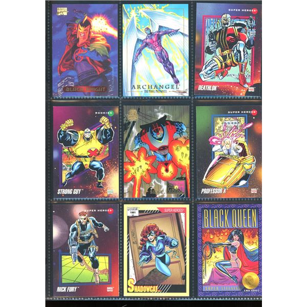 Lot Of 9 Various Marvel Collector Cards