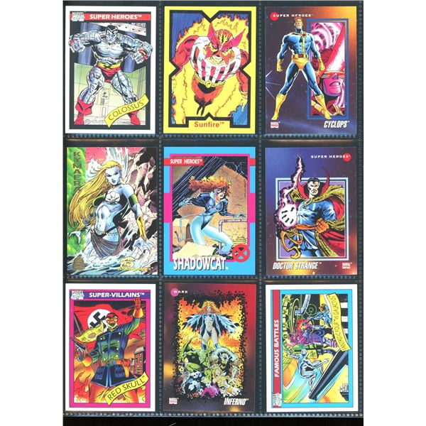 Lot Of 9 Various Marvel Collector Cards