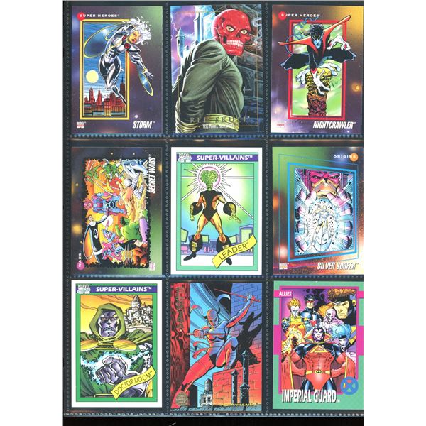 Lot Of 9 Various Marvel Collector Cards