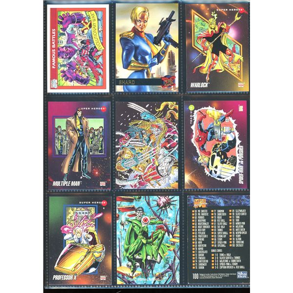 Lot Of 9 Various Marvel Collector Cards