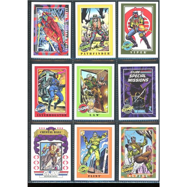 Lot of 9 Various GI JOE Collector Cards