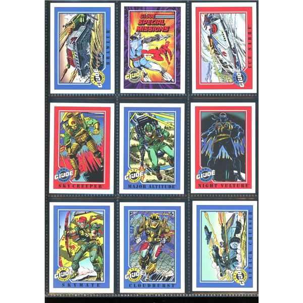 Lot of 9 Various GI JOE Collector Cards