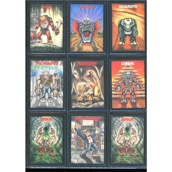 Lot of 9 Various Monster In My Pocket Collector Cards